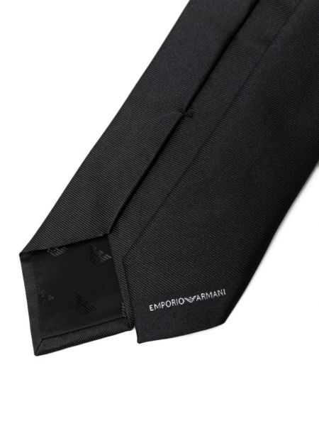 Cravate en soie Emporio Armani noir