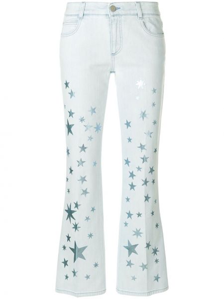 Jeans skinny con motivo a stelle Stella Mccartney blu