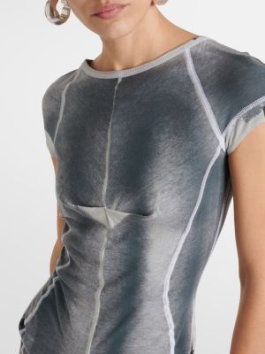 Βαμβακερή μάξι φόρεμα με σχέδιο Knwls γκρι