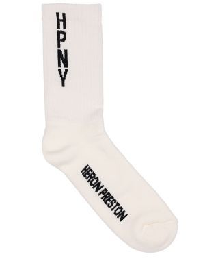 Bavlnené ponožky Heron Preston biela