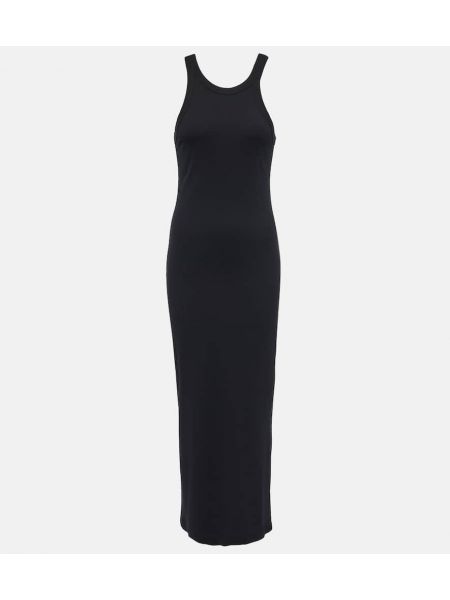 Pamučna haljina od žerseja od jersey Toteme crna