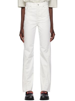 Белые витые джинсы Optic Lanvin