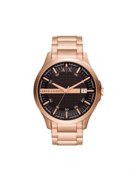 Rožinio aukso laikrodžiai Armani Exchange