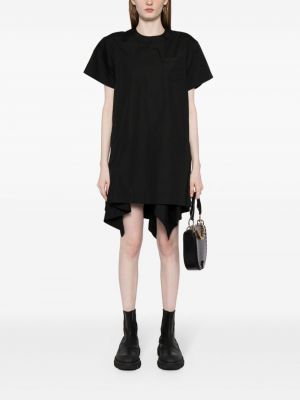 Drapované mini šaty Sacai černé