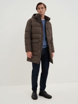 Утепленная демисезонная куртка Finn Flare коричневая