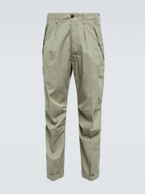 Bombažne kargo hlače Tom Ford zelena