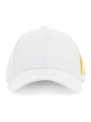 Satynowa czapka z daszkiem bawełniana Hogan biała