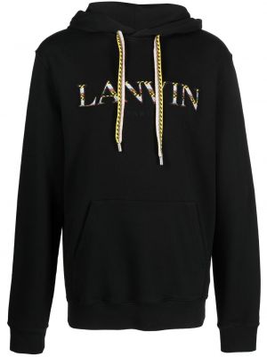 Суичър с качулка бродиран Lanvin черно