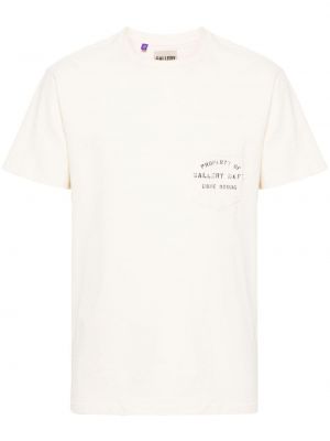 Памучна тениска с принт Gallery Dept. бяло