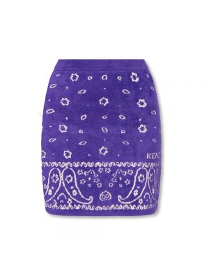 Mini spódniczka z wzorem paisley Kenzo fioletowa