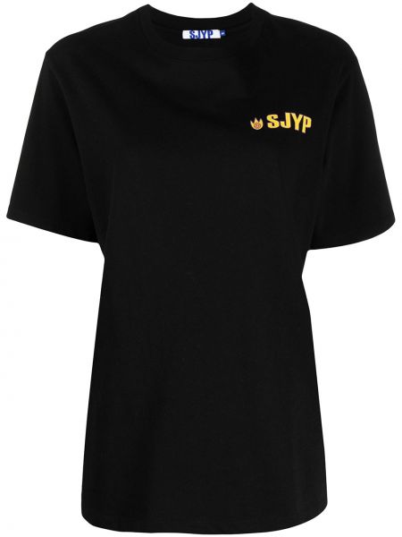 T-shirt bawełniana z printem Sjyp