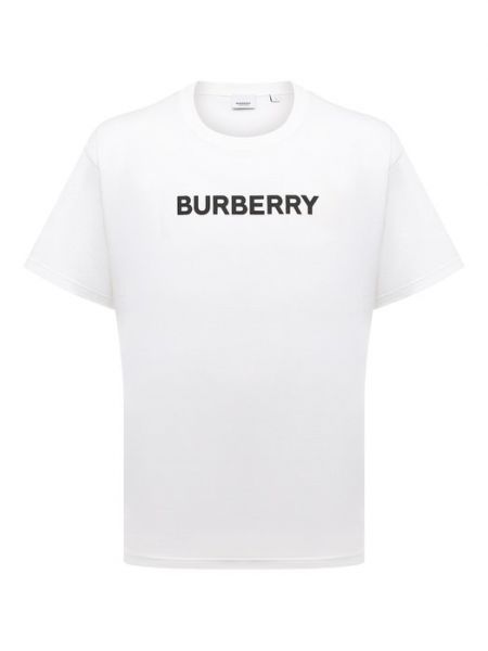 Хлопковая футболка Burberry белая