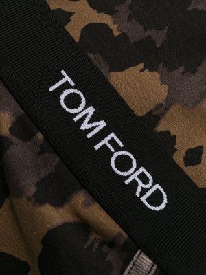 Bokserki bawełniane w panterkę Tom Ford brązowe