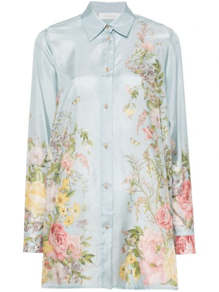 Bluză lungă cu model floral cu imagine Zimmermann