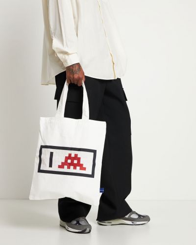 Nákupná taška s potlačou Comme Des Garçons Shirt biela