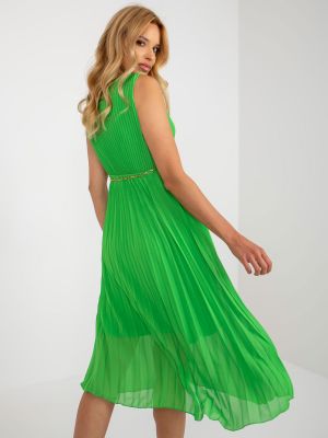 Midi kleita Fashionhunters zaļš