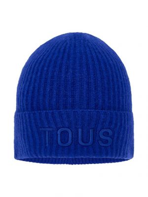 Dzianinowa czapka Tous niebieska