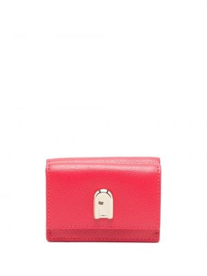 Lær lommebok Furla rosa