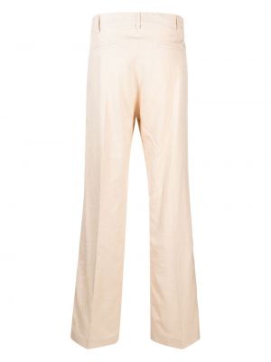 Pantalon droit plissé Wales Bonner blanc