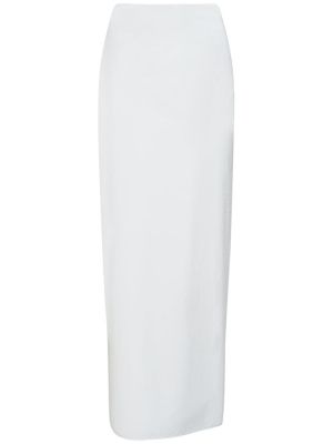 Bavlnená dlhá sukňa The Row biela