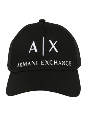 Cappello con visiera con stampa con fibbia Armani Exchange nero