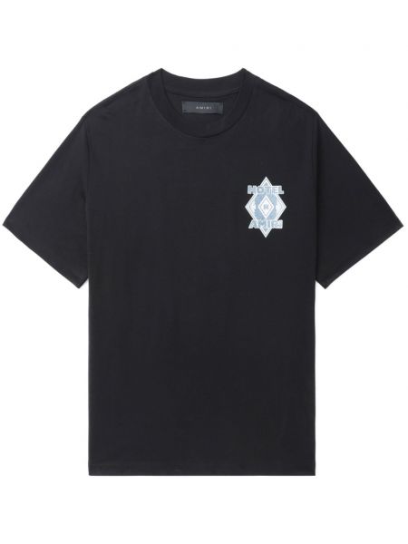 Kokvilnas t-krekls ar apdruku Amiri melns