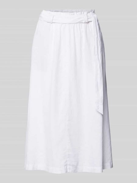 Lniana rozkloszowana spódnica S.oliver Red Label biała