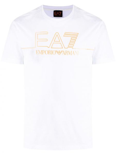 Camiseta con estampado Ea7 Emporio Armani blanco