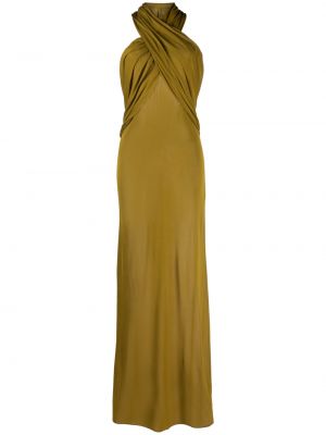 Dlouhé šaty s kapucí Saint Laurent zlaté