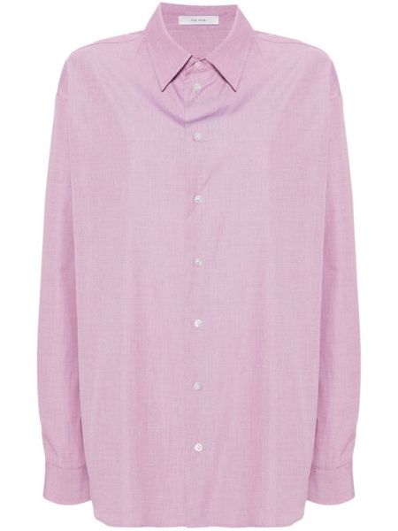 Βαμβακερό πουκάμισο The Row ροζ