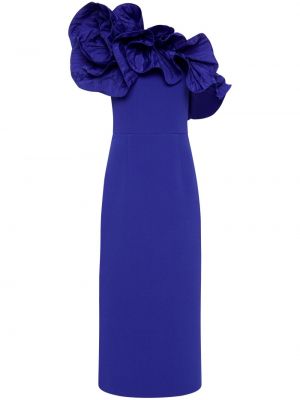 Βραδινό φόρεμα με βολάν Rebecca Vallance μπλε