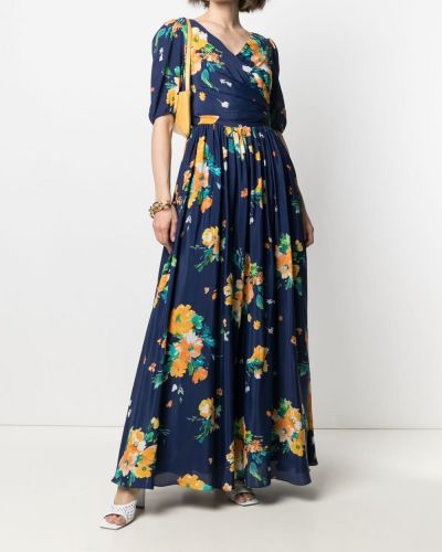 Vestido de flores con estampado Boutique Moschino azul