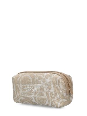 Žakardinė kosmetikos krepšys Versace smėlinė