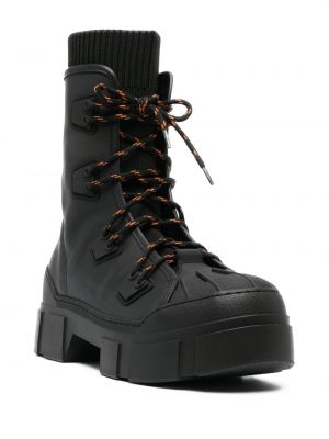 Ankle boots sznurowane skórzane koronkowe Vic Matie czarne