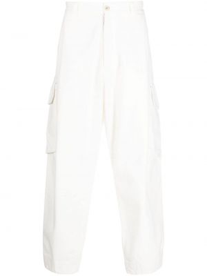 Egyenes szárú nadrág Emporio Armani fehér