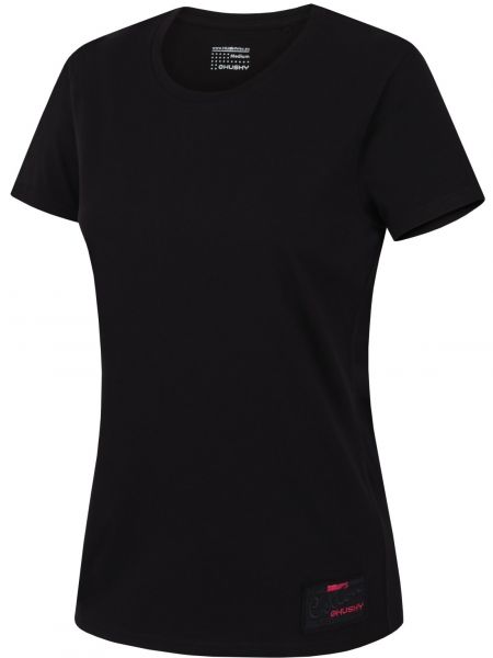 Памучна тениска Husky черно