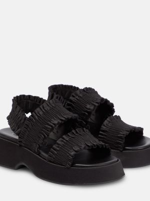 Sandales sans talon à plateforme Ganni noir