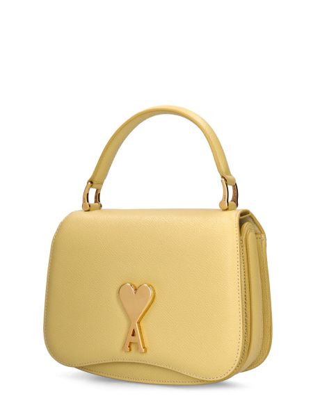 Δερμάτινη τσάντα Ami Paris χρυσό