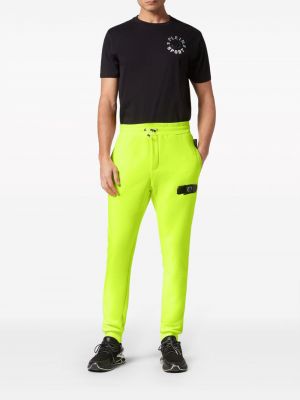 Spodnie sportowe bawełniane Plein Sport zielone