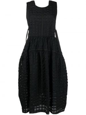 Viskózové šaty bez rukávů s mašlí z nylonu 3.1 Phillip Lim - černá