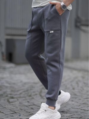 Cargo kalhoty s kapsami Madmext šedé