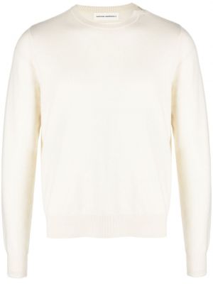 Maglione di cachemire con scollo tondo Extreme Cashmere bianco