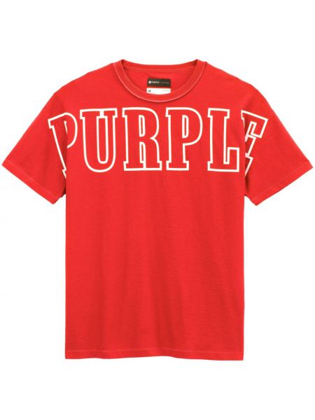 T-shirt en coton avec applique Purple Brand