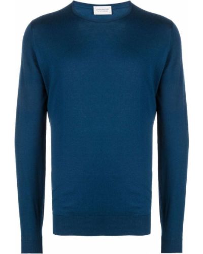 Džemper s okruglim izrezom John Smedley plava