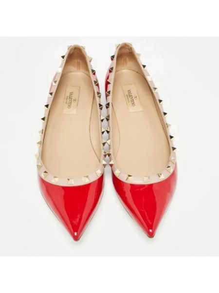 Calzado de cuero retro Valentino Vintage rojo