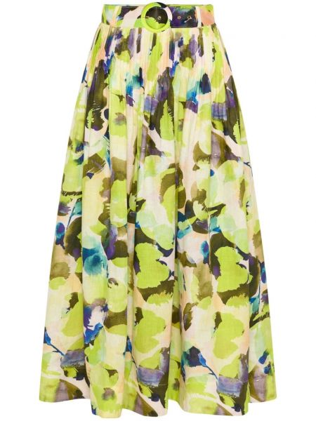 Suknja s printom s apstraktnim uzorkom Nicholas žuta