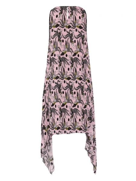 Midi kleita ar apdruku Kenzo rozā