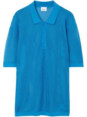 Caurspīdīgs polo krekls Burberry zils
