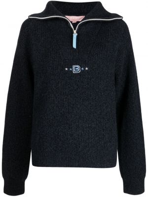 Vlnený sveter s výšivkou na zips Bapy By *a Bathing Ape® modrá