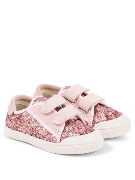 Læder sneakers for piger Pepe pink